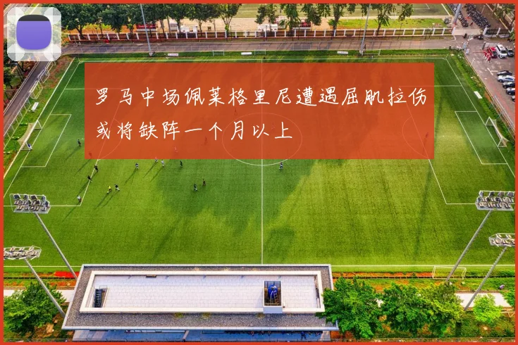 罗马中场佩莱格里尼遭遇屈肌拉伤或将缺阵一个月以上
